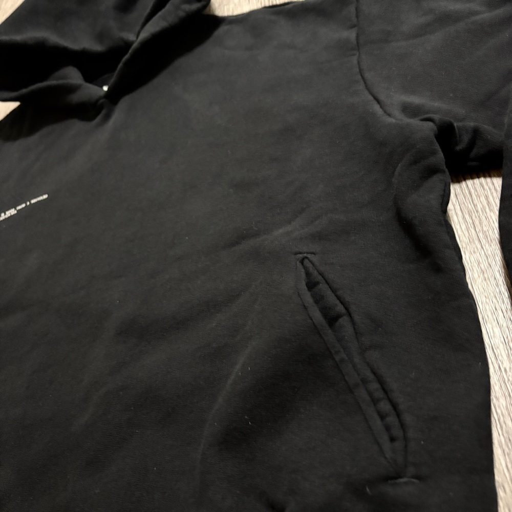 Pangaia Unisex Black Hoodie Size S Organic Cotton Heavyweight Pullover - Picture 10 of 14